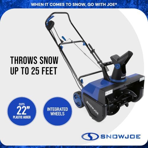 Snow Joe Corded Electric Snow Blower, 22 Clearing Path, Dual LEDs, SJ627E