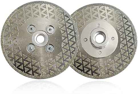 SHDIATOOL Diamond Cutting Grinding Disc for Granite Marble, Cutting Wheel Saw Blade with 5/8-Inch-11 Arbor 4-Inch (2-Pack)