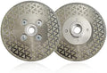 SHDIATOOL Diamond Cutting Grinding Disc for Granite Marble, Cutting Wheel Saw Blade with 5/8-Inch-11 Arbor 4-Inch (2-Pack)