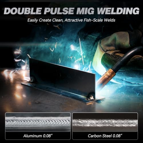 ARCCAPTAIN Double Pulse MIG Welder 250A 8-in-1 Aluminum Welding MIG250DP