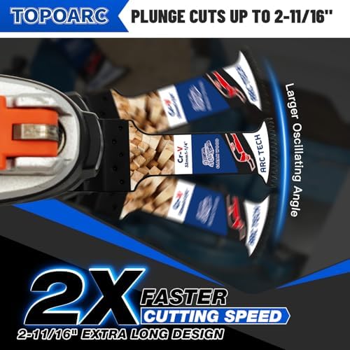TOPOARC 10PCS Oscillating Saw Blades Japanese Teeth Fit Dewalt Milwaukee