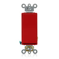 Leviton 20-Amp 120/277-Volt Decora Plus Rocker Single-Pole AC Quiet Switch, 5621-2R, Red