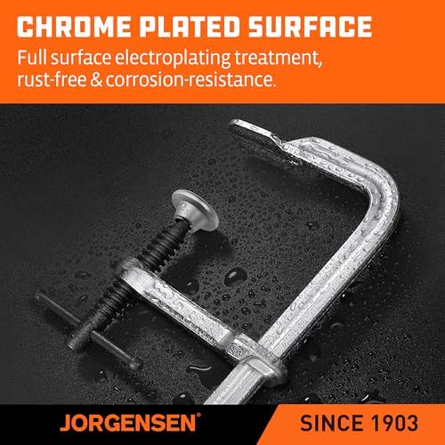 Jorgensen 18-Inch Light-Duty Drop Forged Steel Bar Clamps, 2-Pack