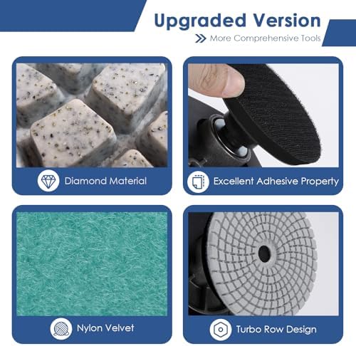 Diamond Polishing/Sanding Pads 4 Inch Wet/Dry 50-10000 Grit