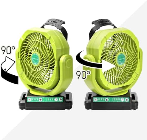 Cordless Oscillating Fan Compatible with Ryobi 18V ONE+ Battery (Tool Only)