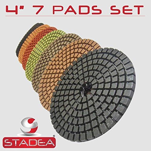 SWP105K Stone Concrete Countertop Grinder Polisher Wet Stone 4" Concrete Polishing Kit