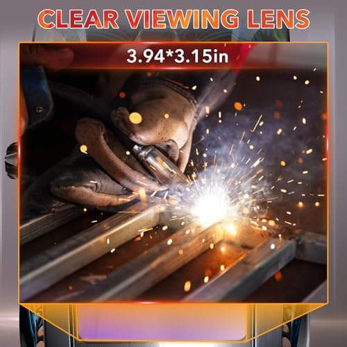 Large Viewing Welding Helmet Auto Darkening Welding Hood with Light