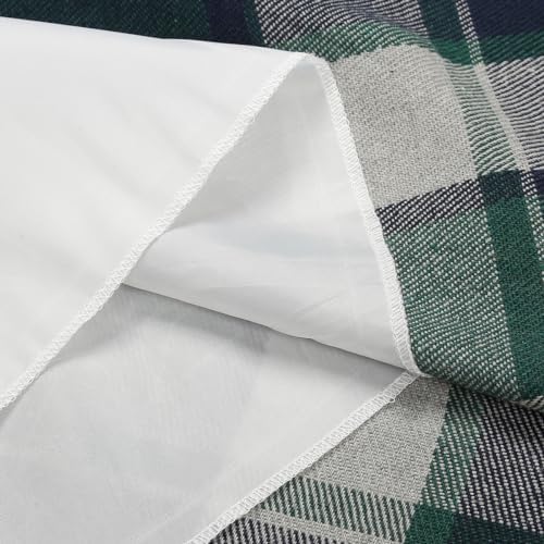IDEALSANXUN Womens Plaid Wool Skirts Elastic Waist A-Line Pleated Tartan Long Skirts