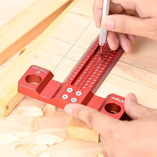 Precision Woodworking T Square 8inch, Reference Square for Layout & Setup
