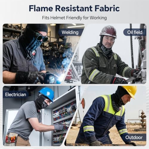 Fullsheild FR Balaclava CAT2 7oz Flame-Retardant Cotton Face Mask, NFPA2112