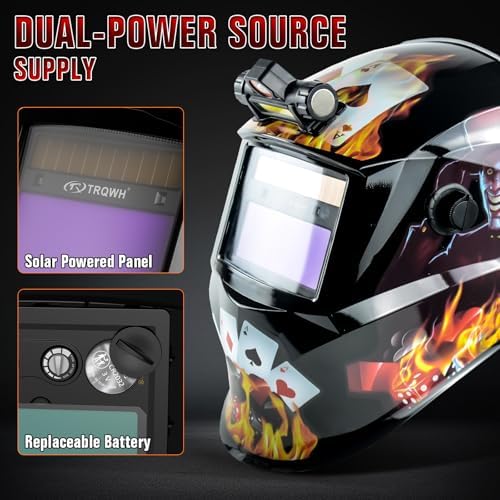 TRQWH Welding Hood Auto Darkening Welding Helmet with Light True Color