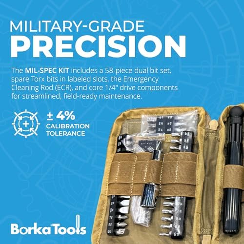 Torque Driver Kit – Military Grade Edition: Precision Torque Driver System with Dual Bit Sets, Cleaning Rod & Cordura Pouch – Professional Maintenance & Service Kit