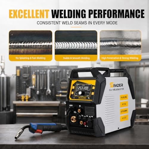SSimder 10-in-1 Welder Plasma Cutter Combo, Pulse MIG Aluminum Spool Gun