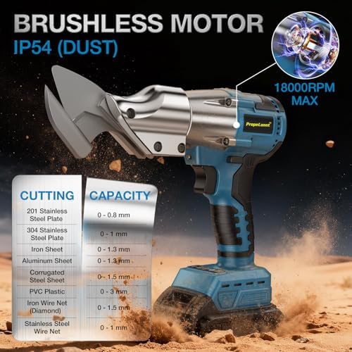 Cordless Metal Shears Compatible with Makita 18V Battery, 14GA Cutter