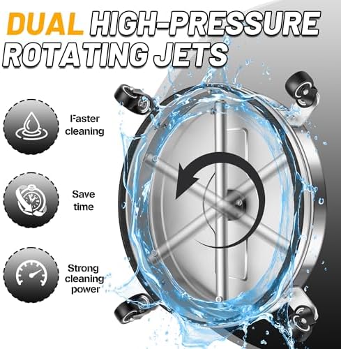 LidoDola 19'' Pressure Washer Surface Cleaner, Power Washer Accessory