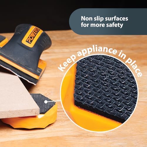 POWERTEC Bench Dog Clamps w/Bench Pucks Work Grippers Finishing Cone Fits 3/4" Dog Hole on Work Bench & T Track for Sanding, Routing, Finishing, Painting & Woodworking Tools (72241)