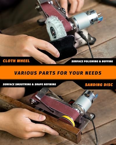 Mini Belt Sander, Electric Small Sander Knife Sharpener, 6.5"x6.5"x4.2"