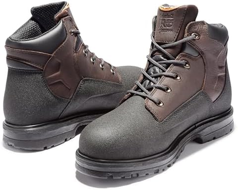 Timberland PRO mens Powerwelt 6" Steel Safety Toe Waterproof Industrial Work Boot