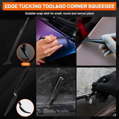 48PCS Vinyl Wrap Tool Window Tinting Kit with Heat Gun,Car Wrapping Kit for Window Tint Include Sponge Roller,Magnet Holder,Tint Squeegee,Film Cutter,Vinyl Tucking Tool for Car Film Installation