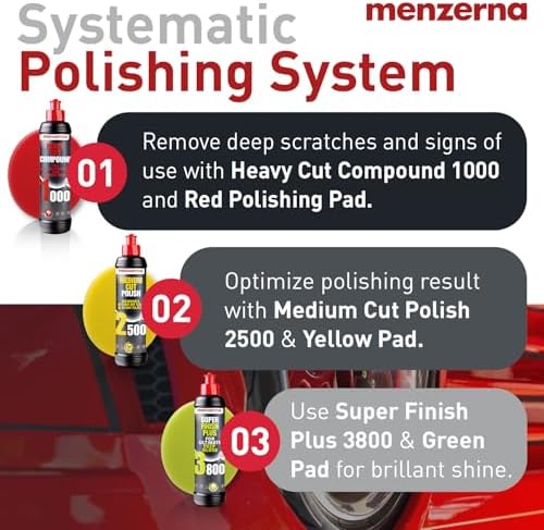 Menzerna Polishing Set 16 oz I HCC1000, MCC2500 & SFP3800