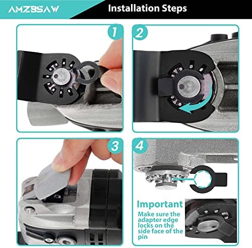 AMZBSAW 12PCS 68MM Titanium Oscillating Blades for Metal, Wood & Plastic