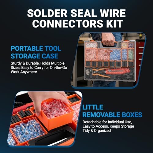 2075 pcs Heat Shrink Wire Connector Kit with Heat Gun and Wire Stripper