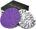 Serious Grit - 6-Inch P40 Grit Ceramic Multi-Hole Sanding Discs - 25 Pack
