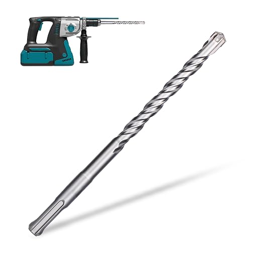 3/8 Inch x 8 Inch SDS Plus Rotary Hammer Drill Bit, Cross Tip Double Threaded Carbide Tipped for Concrete, Brick, and Stone (3/8" x 5.5" x 8")