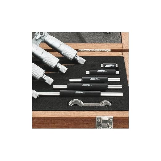 SPI 17-635-4 Calibrated Mechanical Outside Micrometer Set: 6 Micrometers, 0 to 6 inch Range