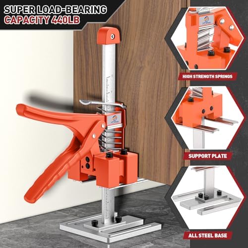 XClifes Labor Saving Arm Jack, 2 Pack Furniture Lifter Tool, Orange