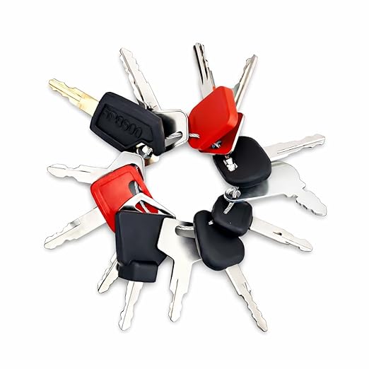 13 Heavy Equipment Key Set Consturction Ignition Keys fits Cat, JD, Case, Komatsu, Hyster, Kubota, JCB, Bobcat, Daewoo, JLG, Toyota, Hitachi, Kobelco, Takeuchi, Volvo