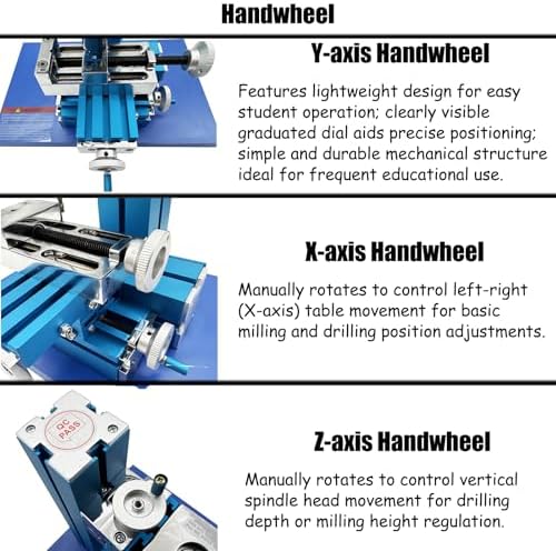 INTBUYING AC100V-240V Mini Meta Milling Machine 36W Small and Micro Drilling and Milling Machine for DIY and School