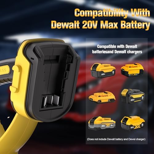 Brushless Cordless Car Buffer Polisher Kit Compatible with Dewalt 20V Battery Dual Action Random Orbital Polishing with 6-Speed for Auto Detailing, Waxing & Paint Correction（NOT Include Battery)