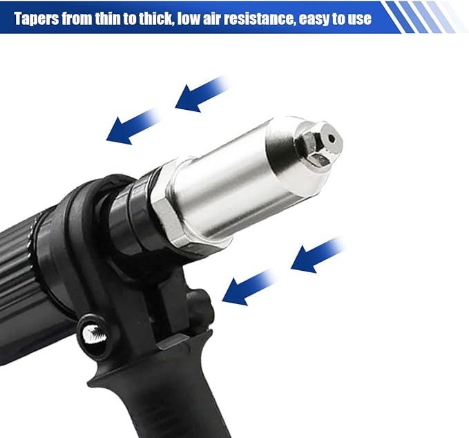 Pop Rivet Gun Tool, Cordless Electric Power Drill Adapter Kit with 4 Rivet Heads 2.4mm/3.2mm/4.0mm/4.8mm, Riveter Insert Nut Tool Attachment for Auto Modification & Repair (Black)