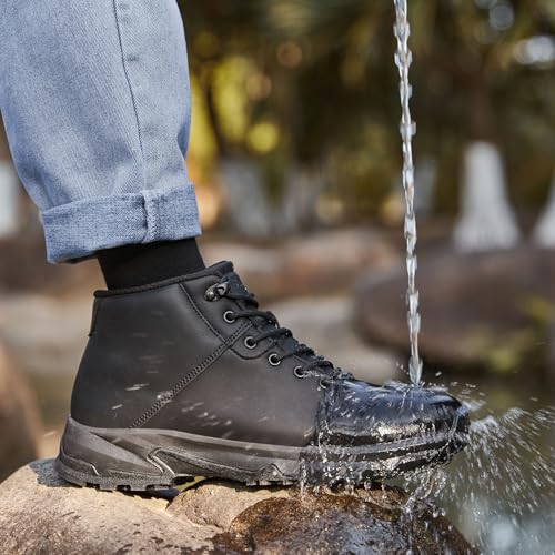 SHULOOK Non Slip Work Boots for Men Slip Resistant Shoes Restaurant Kitchen