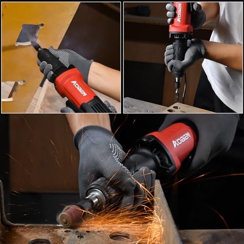 AOBEN Electric Die Grinder 1/4" Collet, 28000 RPM Power Straight Grinder Tool, Heavy Duty for Metal Grinding, Polishing, Deburring & Welding Repair, Ergonomic Grip with Wrench