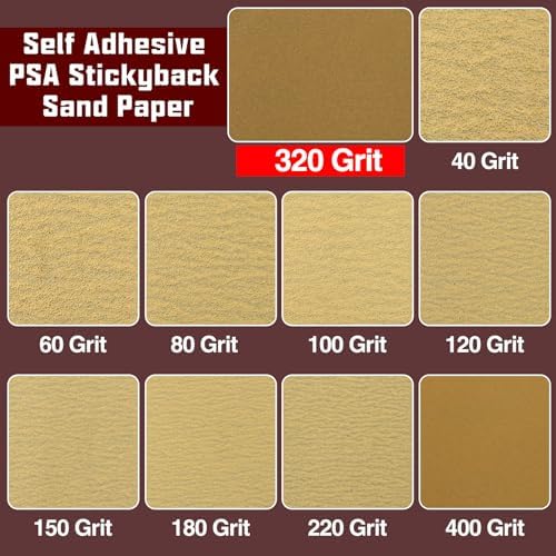 SPEEDWOX 320 Grit Sandpaper Roll Self Adhesive, 2-3/4"x10YD PSA for Wood