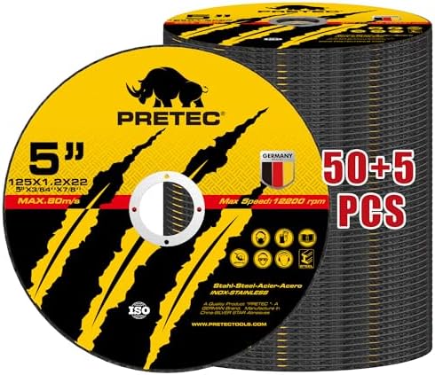 55 Pack Cut Off Wheels 5 Inch, Metal Cutting Wheel for Angle Grinder