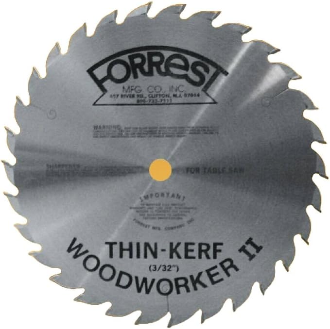 Forrest WW10307100 Woodworker II 10-Inch 30 Tooth 5/8-Inch Arbor 3/32-Inch Kerf Circular Saw Blade