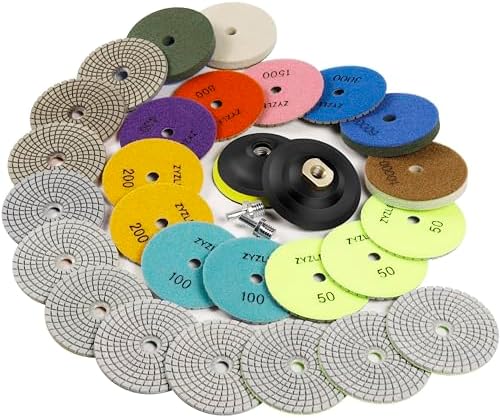Diamond Polishing/Sanding Pads 4 Inch Wet/Dry 50-10000 Grit
