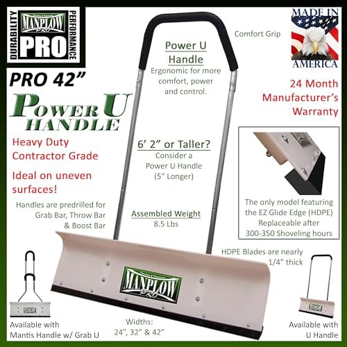 PRO Snow Pushers (PRO with Power U Handle Upgrade, 42")