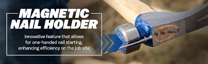 VAUGHAN CF1HC California Framer Hammer, 23 oz Milled, Nail Starter, Made In The USA, VN10304