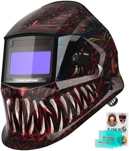 ARCCAPTAIN Welding Helmet Auto Darkening, 1/25000s Response, Shade 4/9-13