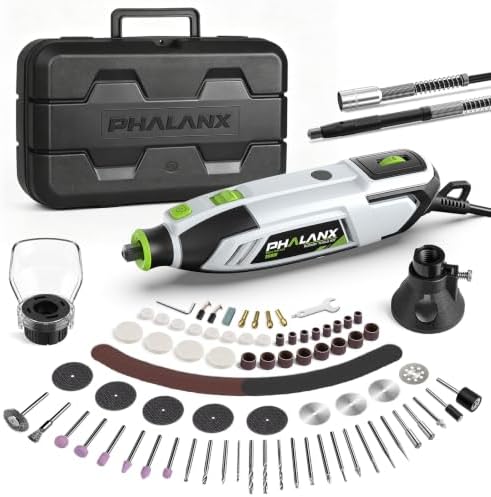 200W Rotary Tool Kit, 10000-38000 RPM 6 Speed Multi-Tool with Flex Shaft & 132pcs Accessories Kit, Power Rotary Tools for DIY Crafts, Engraving, Sanding, Polishing & Drilling