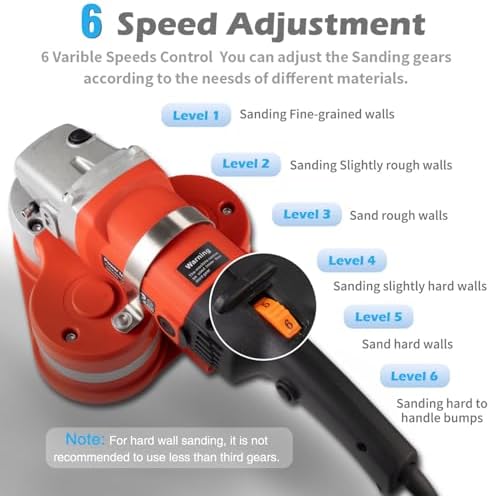 Electric Diamond Polisher Machine+Telescopic Rod 3800W 6 Speed Gears Triple Head Concrete Diamond Grinder for Metal,Stone,Cement Brick Surface Grinding,Epoxy Resin Removal Rock Granite