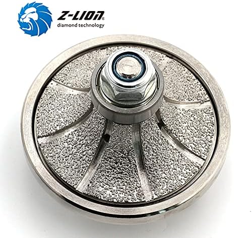 Z-LION B20 3/4" Diamond Hand Profile Wheel Router Bit Half Profiler Wheel for Granite Concrete Marble Edge with 5/8"-11 Thread