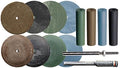 Dedeco 0015 Small Wheel and Point Rubberized Abrasive Assortment Kit (Pack of 126)