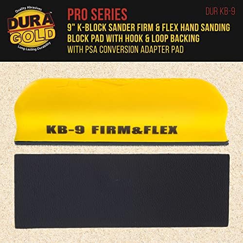 Dura-Gold Pro Series 9" K-Block Sander Firm & Flex Hand Sanding Block Pad