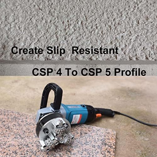 5 In. Coating Removal Stone Texturing Bush Hammer, Concrete Patch Repair Prepare Bushing Tool Plate For Angle Grinder, Stone Concrete Roughness Pulverization Bushing Hammer(5/8-11" Thread)