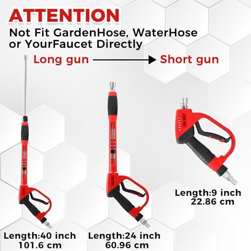 Tool Daily Pressure Washer Gun with 3/8" Swivel Quick Connector, 5000 PSI
